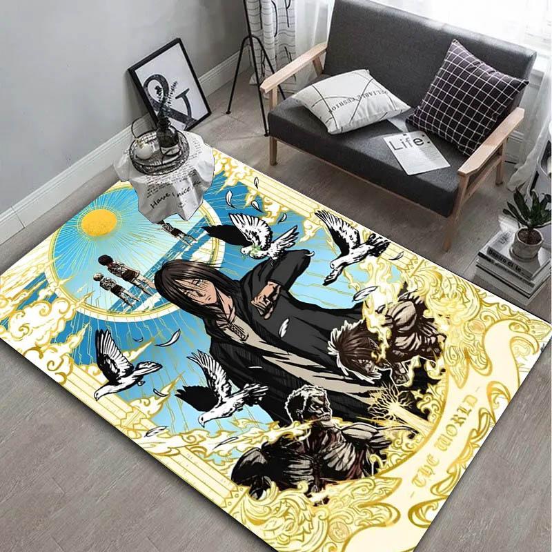 Een Attack On T titan Tapijt Vloerkleed Kunst voor Kamerdecoratie Huis Slaapkamer Bank Cadeau Kinderkamer Tapijt Antislip Vloermat Verjaardagscadeau Cadeaus