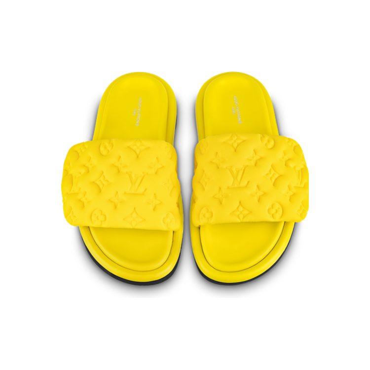 LOUIS VUITTON Slide Slippers Women's Yellow 1AB1MX