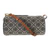 T Monogram Classic Pattern Print Fabric Cylinder Shoulder Bag Women Shoulder Bag Navy-Blue 175539-405