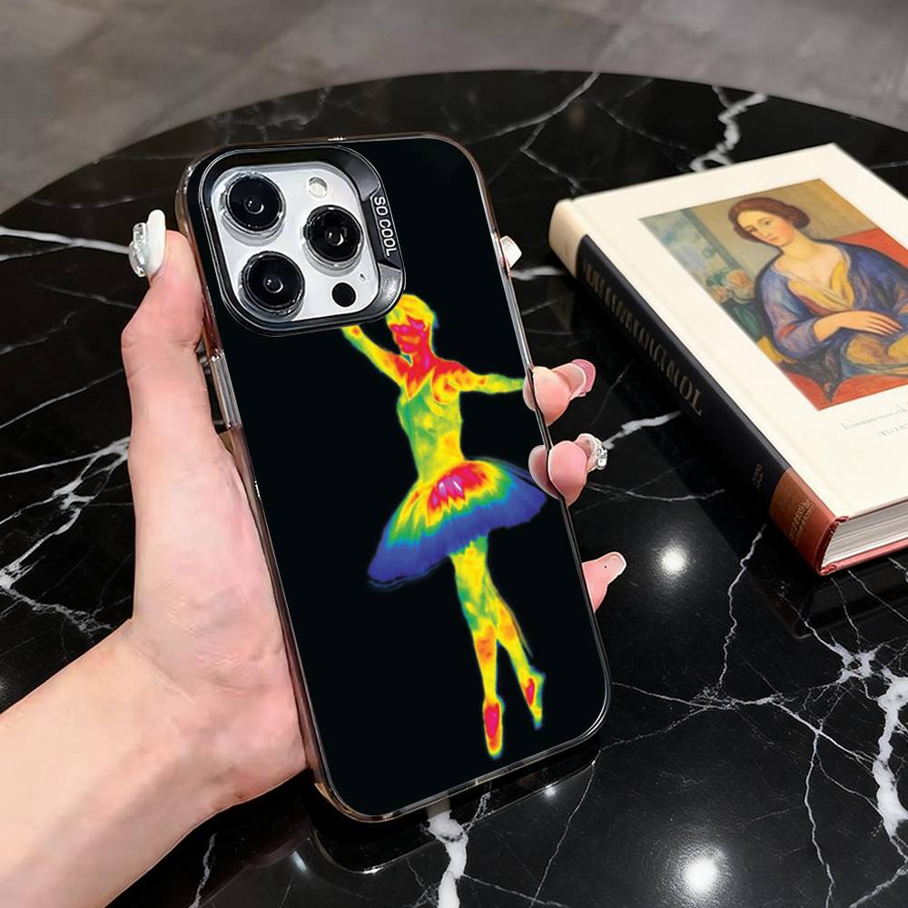 Thermal Imaging Pictures  Phone Case For iPhone 17,16,15,14,13,12,11 Plus,Pro Max,XS,Colorful Silver Black Cover