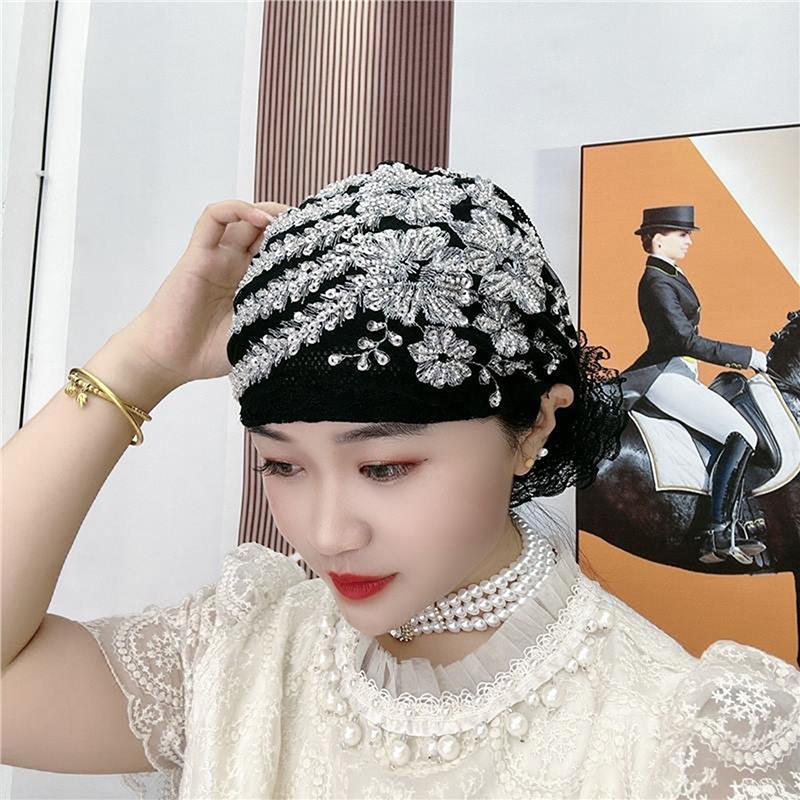 Summer Breathable Lace Turban Cap For Women Hair Cover Hat Head Wraps Bonnet Muslim Hat Headscarf Elastic Full Cover Headwear