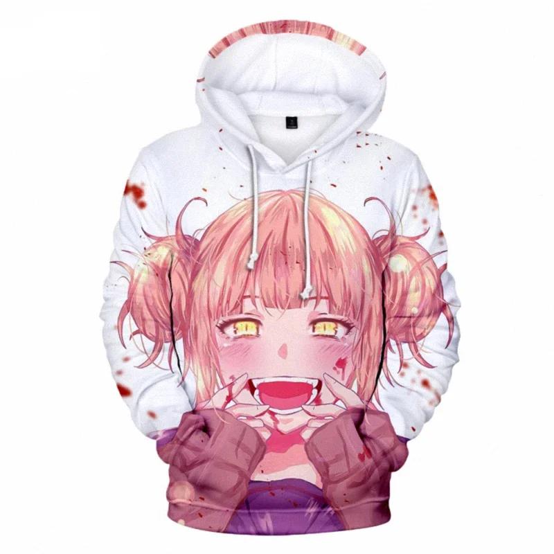 High Street Anime Himiko Toga 3D Printed Hoodie Sweatshirts Men Women Fashion Casual Pullover My Hero Academia Harajuku Hoodies