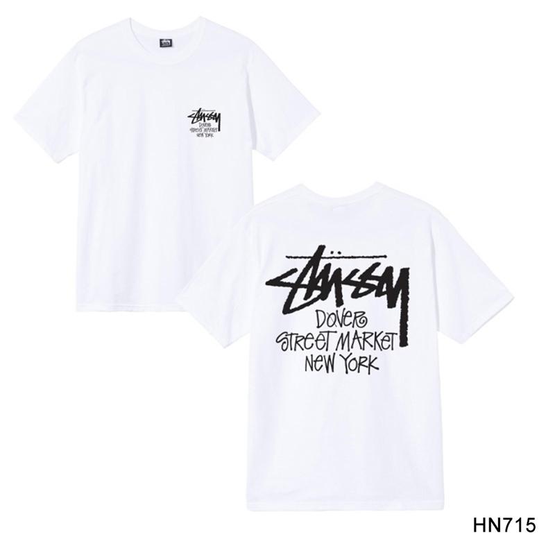 Stussy 2025 Sommer Neues Hochwertiges Rundhals-T-Shirt aus Baumwolle für Männer und Frauen Klassisches Logo mit neuem Musterdruck Paar-T-Shirt