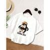 European Sizes Italian Brainrot Sigma Boy Patterned Children's T-shirt, Comfortable and Stylish, Perfect for Both Girls and Boys