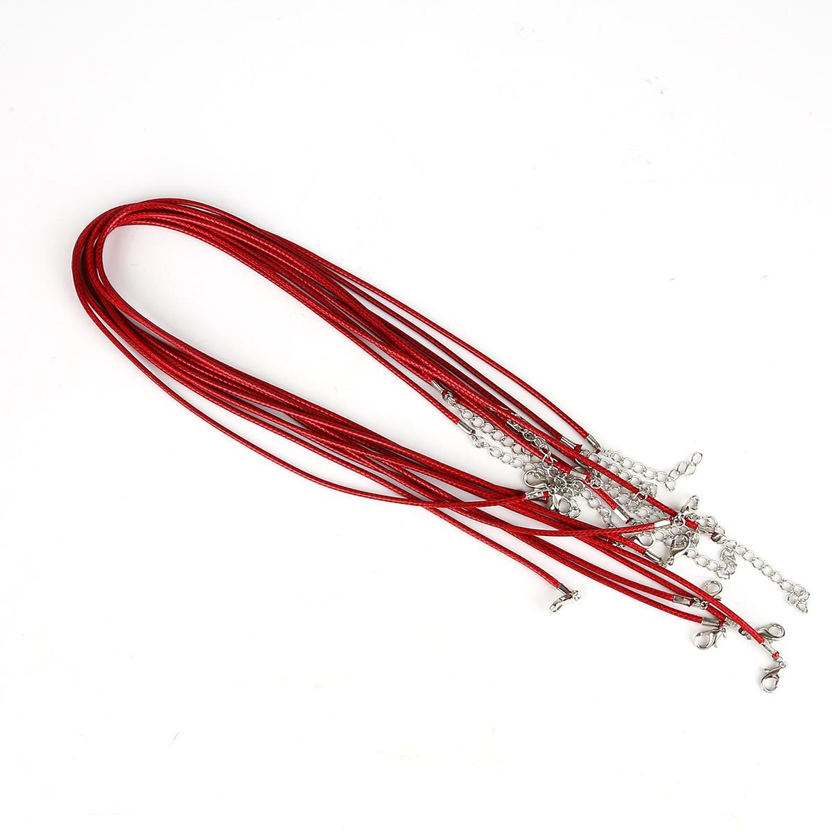 

Кожаный шнур из искусственной кожи, веревка-омар для ожерелья и подвески «сделай сам», подвески ручной работы, фурнитура 2mm x 45cm 5pcs вино красного