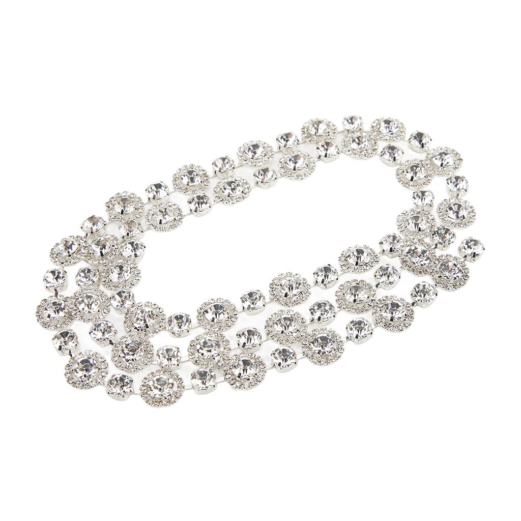 1yd Rhinestone Chain Strong Practicability Shining Dazzling Beautiful Rhinestone Claw Chain for DIY Garment Decoration