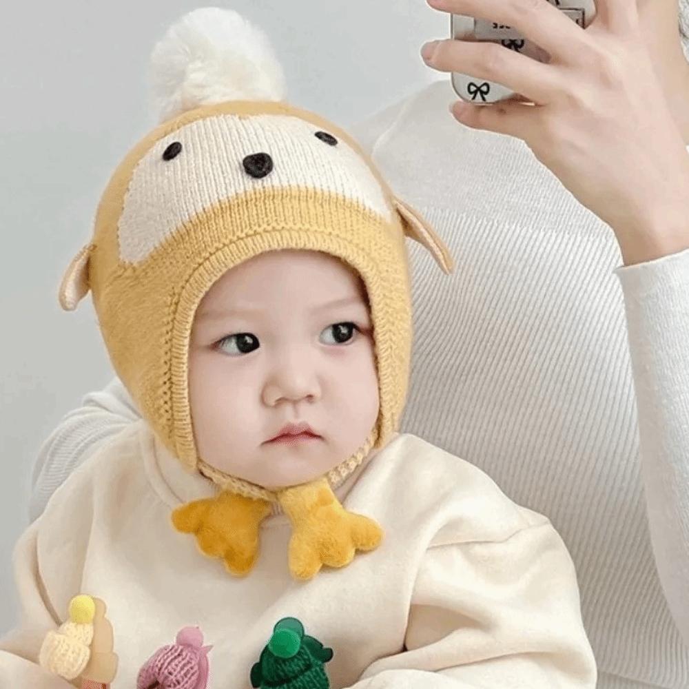 Penguin Cartoon Beanie Caps Kawaii Winter Pullover Hats Fashion Knitted Warm Hat Infant