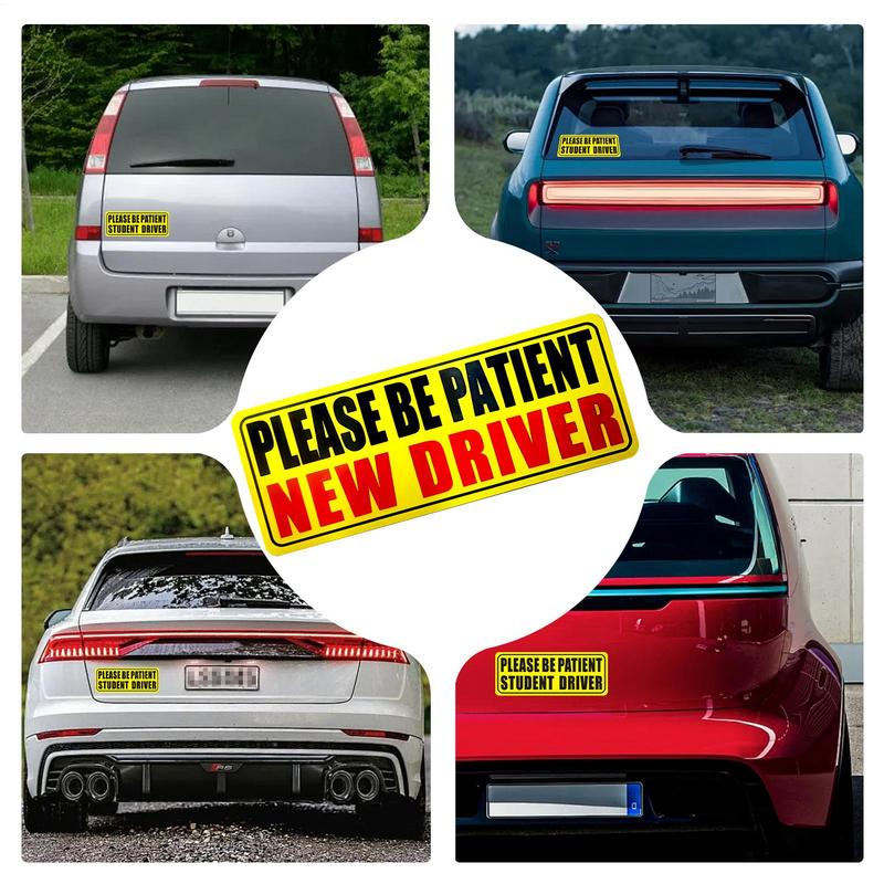 Fahrschüler Aufkleber Magnet für Auto Fahranfänger Aufkleber Reflektierender Fahranfänger Aufkleber Bitte Geduld Fahrschüler