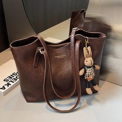 Hochwertige strukturierte Tasche Damen Herbst und Winter neue einfache Retro-Umhängetasche Klasse Pendler Tragetasche Achseltasche