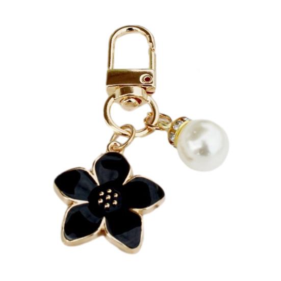 Keychain Pendant Ergonomic Flower Design Key Ring Decorative Versatile Key Holder Backpack Bag Accessory