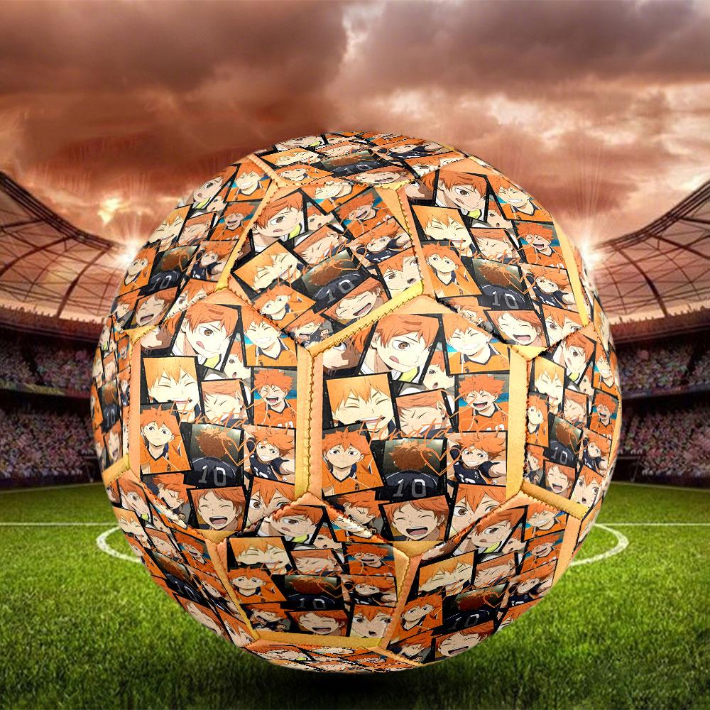 Haikyu Print Size 5 Soccer Ball, Standard Match Football for Sports Game and Team Practice, Ideal Gift for Soccer Fans