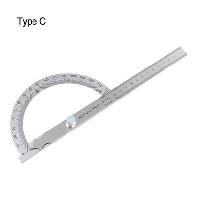 Stainless Steel Measuring Ruler Angle Ruler Metal Angle Finder Protractor Woodworking Tools
