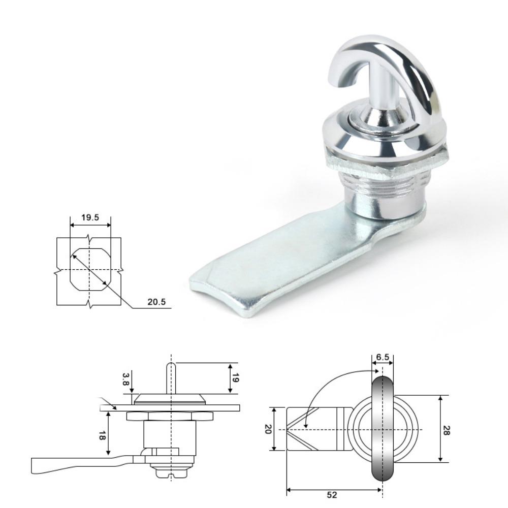 

Stainless Steel Distribution Box Tool Lock Keyless Cylindrical Tongue Instrument Cabinet Lock Industrial Lock Handle