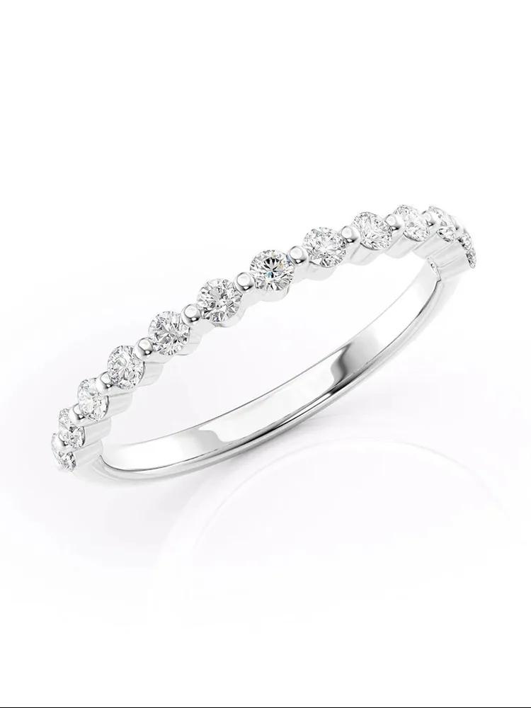 925 Silver Simplicity Classic Zircon Bead Ring For Women Engagement Wedding Luxury Fashion High Quality Fine Jewelry