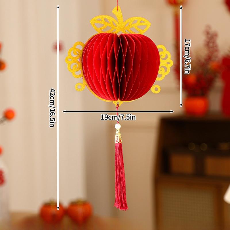 Chinese New Year Paper Lanterns Decorations  Lunar Horse Year Honeycomb Ornament Spring Festival Housewarming Tet Decor