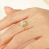 Rrjzz Trendige Prinzessin-Schliff Zirkonia Simulierte Diamant Damen Verlobungsringe Luxuriöser 14 Karat Goldplattierter Hochzeits-Jubiläumsring Schmuck