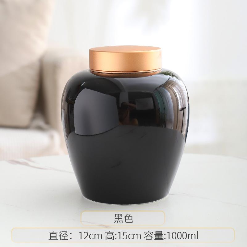 Creative Colorful Ceramic Candy Jar Portable Nuts Coffee Bean Medicinal Herb Storage Jar Household Moisture Proof Food Container