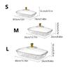 Transparent Buffet Food Tray Drop-proof Large Capacity Fruit Tray with Lid Food Storage Organizer