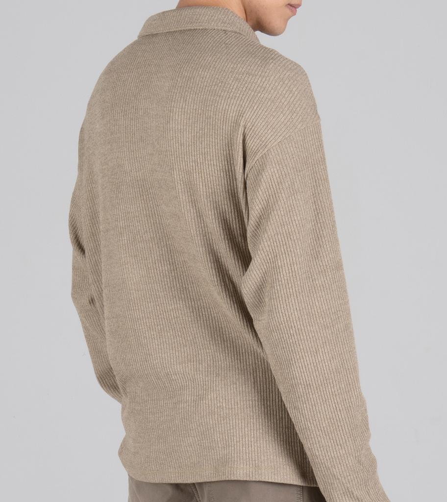 Beoteunseoul Layered Open Collar Knit (Beige)