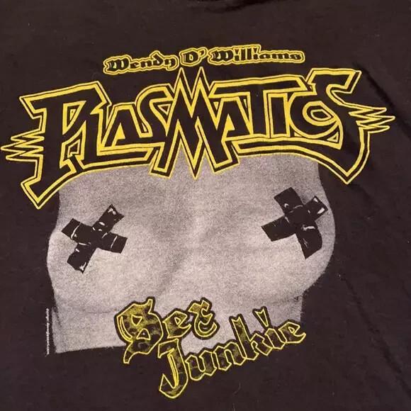 Винтажная черная хлопковая футболка унисекс Wendy O’ Williams & the Plasmatics L