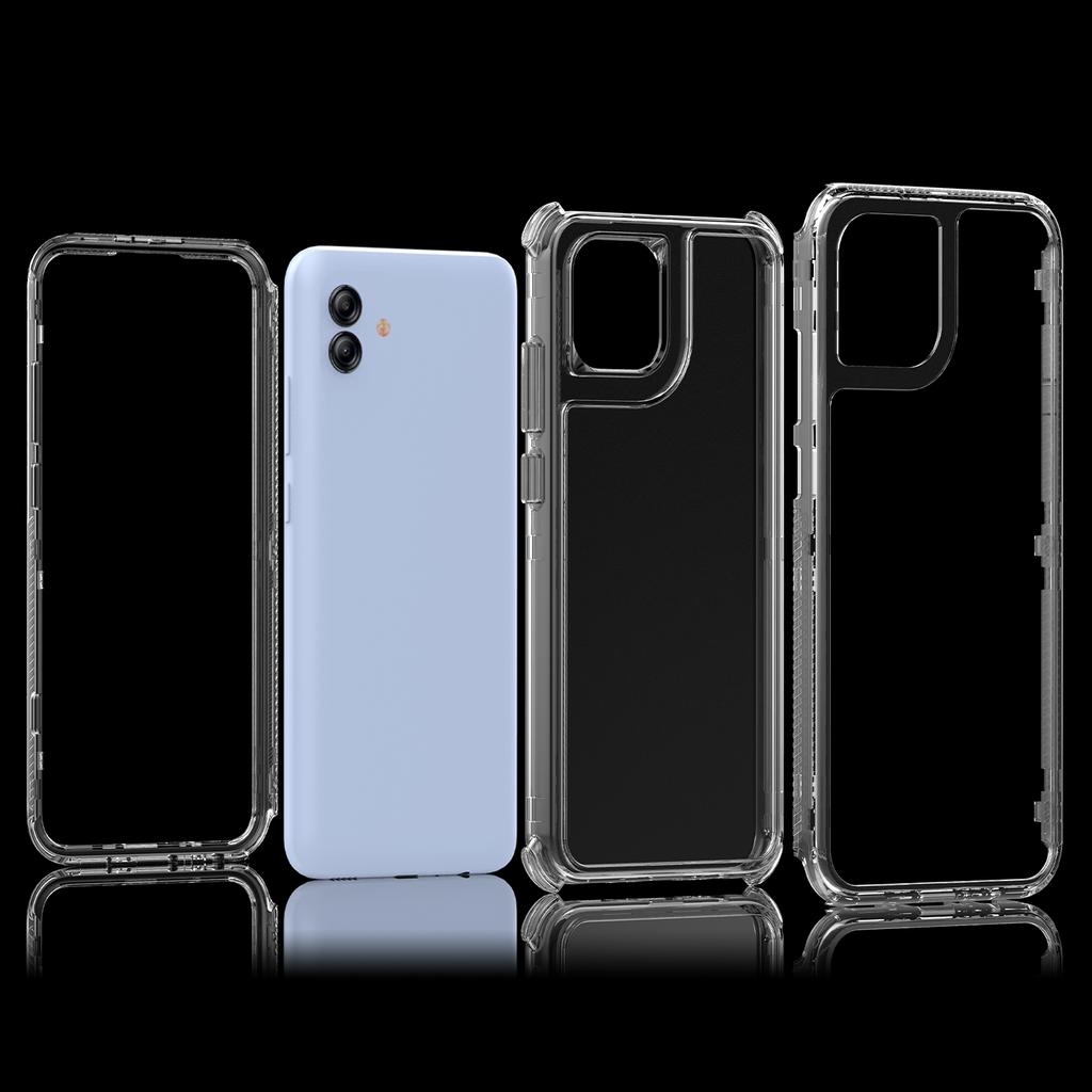 For Samsung Galaxy A04e 4G/F04 4G/M04 4G Case Acrylic+TPU Clear Phone Cover
