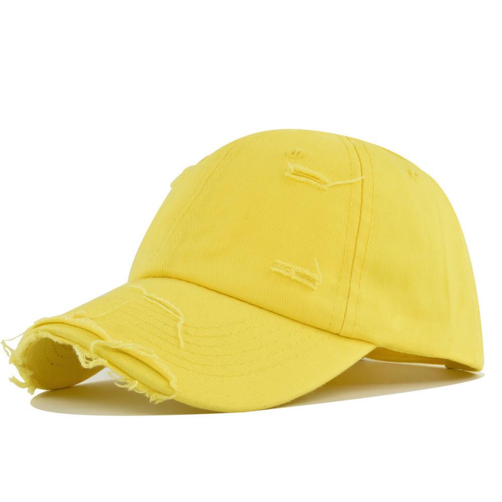 Tongue Hat Duck Solid Color Perforated Baseball Hat Washed Breathable Vintage