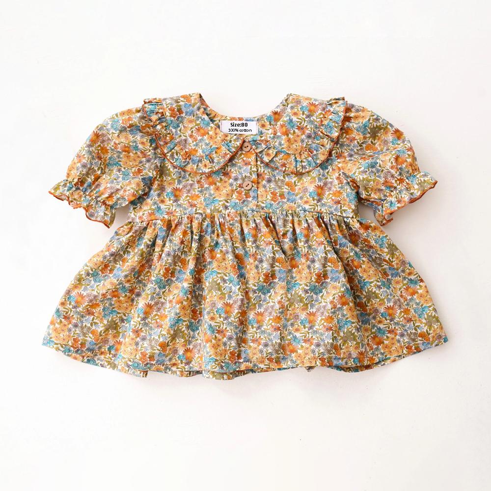 Summer Baby Girl Clothing Suit Cute Floral Cotton Blouse + Shorts Toddler Girl Outfits