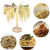 Wooden Pasta Drying Rack with 9 Bar Arms, Detachable Noodle Drying Stand for Kitchen, Portable Spaghetti Hanger