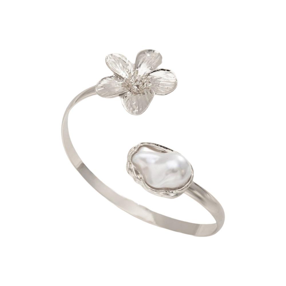 Verstellbares Damen Armband Imitation Perle Armreif Schmuck Seestern Offener Armreif Armbänder Anziehen