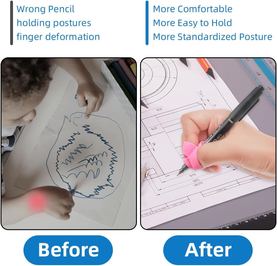 Children's Pen Grip Writing Aid Grip Posture Correction Stationery Pencil Holder For Kids Handwriting Training Correction Device