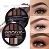 1PC Eyeshadow Disc Makeup Explosion 3-in-1 Eyebrow Pencil Eyeshadow Disc Multi-function Earth Color Eyeshadow Disc