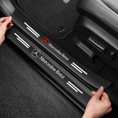 High-quality Carbon Fiber Car Door Sill Protector Sticker For Mercedes Benz AMG Class W204 W205 W203 W206 W220 W211 W212 GLC CLS