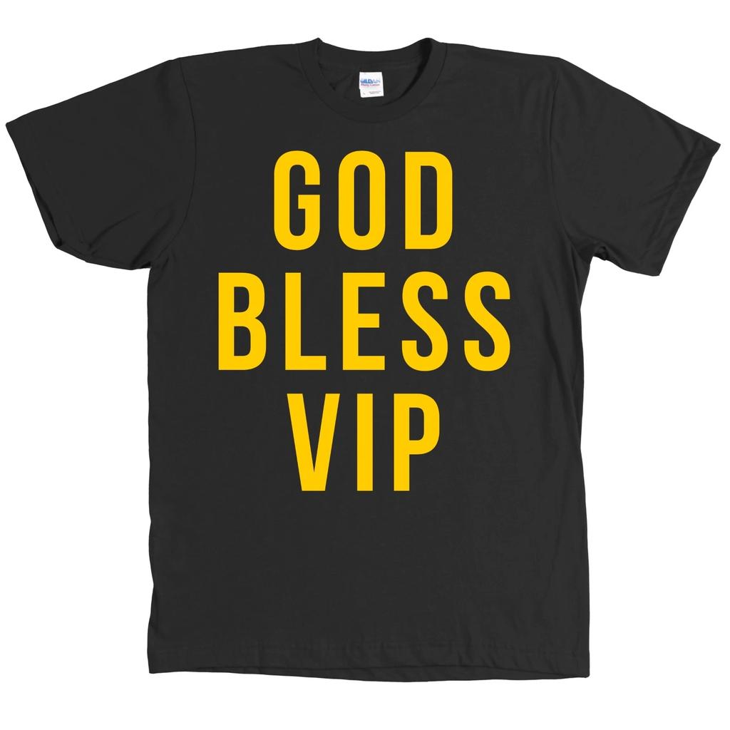 GOD BLESS VIP Black T Shirt Club V.I.P. Room Tee NEW WITH TAGS