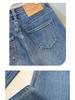 Women's Retro Wide Leg Jeans: Spring & Autumn 2025 Petite Draping Nine-Point Loose Straight Leg Pants