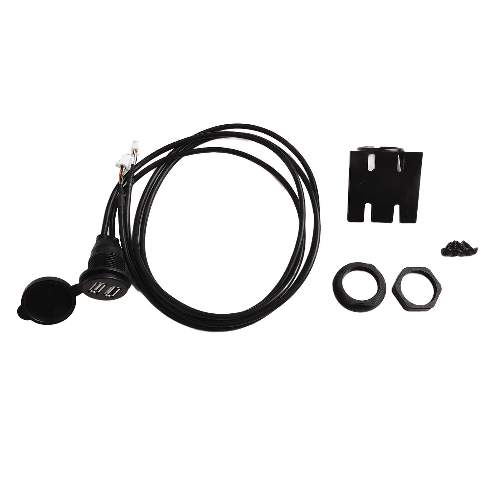 

1 Pcs Car Dash Mount Dual USB Port Panel Interface Extension 145cm Cable Adapter Automotive Interior Accessories