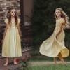 European and American Princess Style Knitted Belle & Cinderella Dress for Girls - Snow White Theme