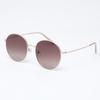 Alloaiweeo [Air Titanium] Al2502 2424G Air Titanium Round Rose Gold Sunglasses