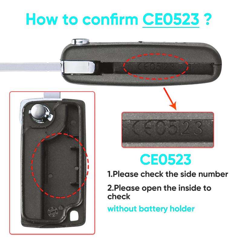 LIXIANG Modified Flip Remote Key Fob 2/3Button for 307 3008 308 For CITROEN C1 C2 C3 C4 C5 Peugeot Citroen 0523 Models