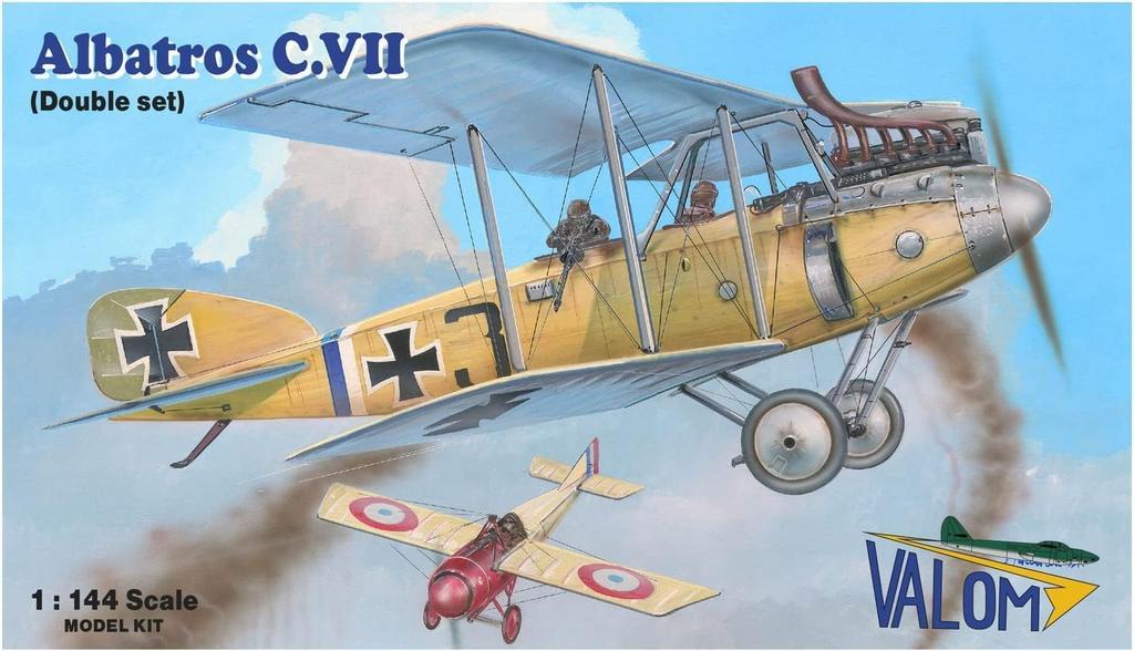 VALOM Deutscher Albatros Leichter Bomber Set Plastikmodellbausatz CV14426 1/144 C.7 2-Flugzeug