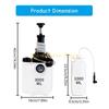 547C Car Brake Fluid 4 Interchangeable Nozzles 3L Container Manual Evacuation Fluid Changer System for repair man