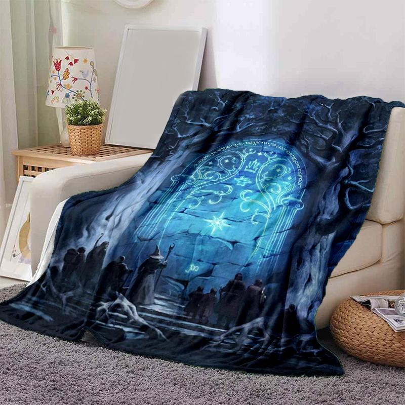 

Enchanted Forest Portal Fantasy Wall Art PrintPrint Blanket, Soft Blanket For Sofa Office Bed And Travelling Daughter Birthday Gift esj383 130cm×150cm（50in×60in）