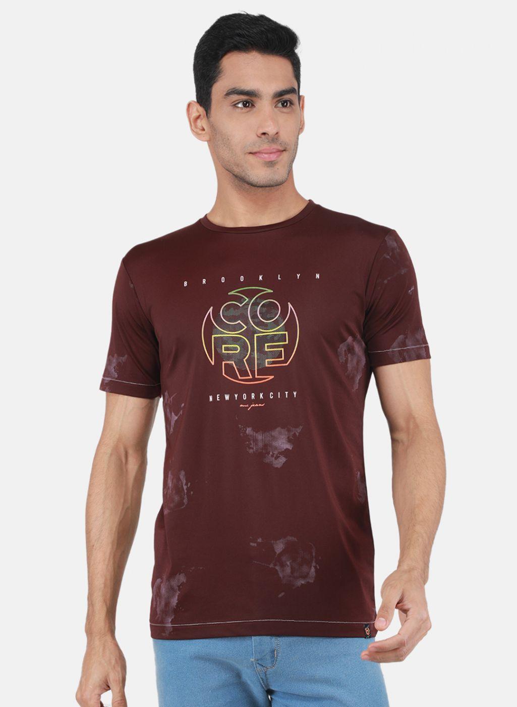 Monte Carlo Men Regular Fit Wine Tshirt L винный