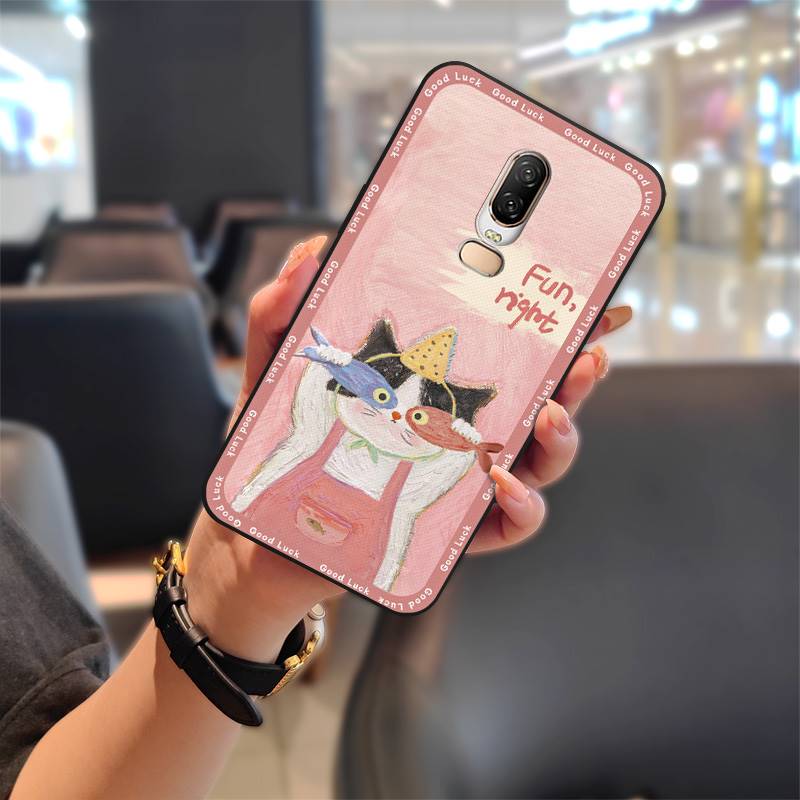 Soft Case Shockproof Phone Case For OnePlus 6/1+6 Durable Protective Full Wrap Anti-knock Waterproof Graffiti TPU Cute