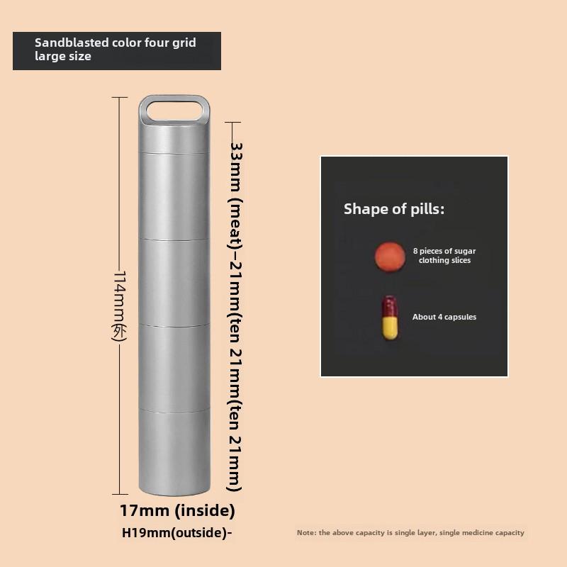 

Переносна аптечка з нержавіючої сталі для серцевих таблеток - маленьке водонепроникне сховище для першої допомоги та догляду за літніми людьми