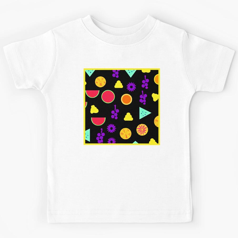 Tropical Fruit Neon Paradise Pattern Kids T-Shirt 120