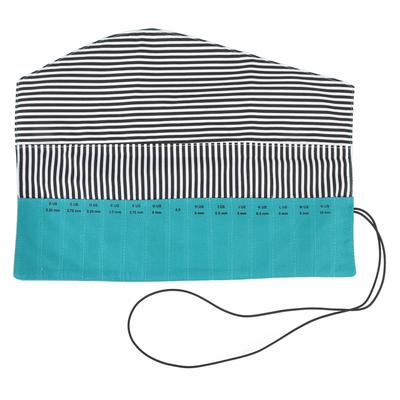 Sac de Rangement pour Crochets Portable en Tissu Oxford Organisateur d'Aiguilles à Tricoter avec Marquages de Taille Vert