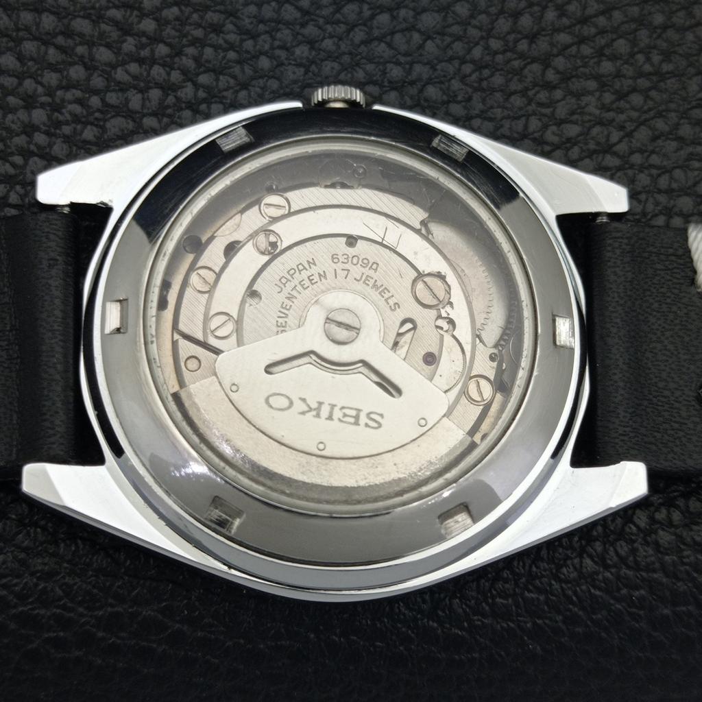 JAPAN VINTAGE REFURBISHED SEIKO 5 AUTOMATIC 6309A MENS WHITE WATCH a441694-1 Sk-a441694