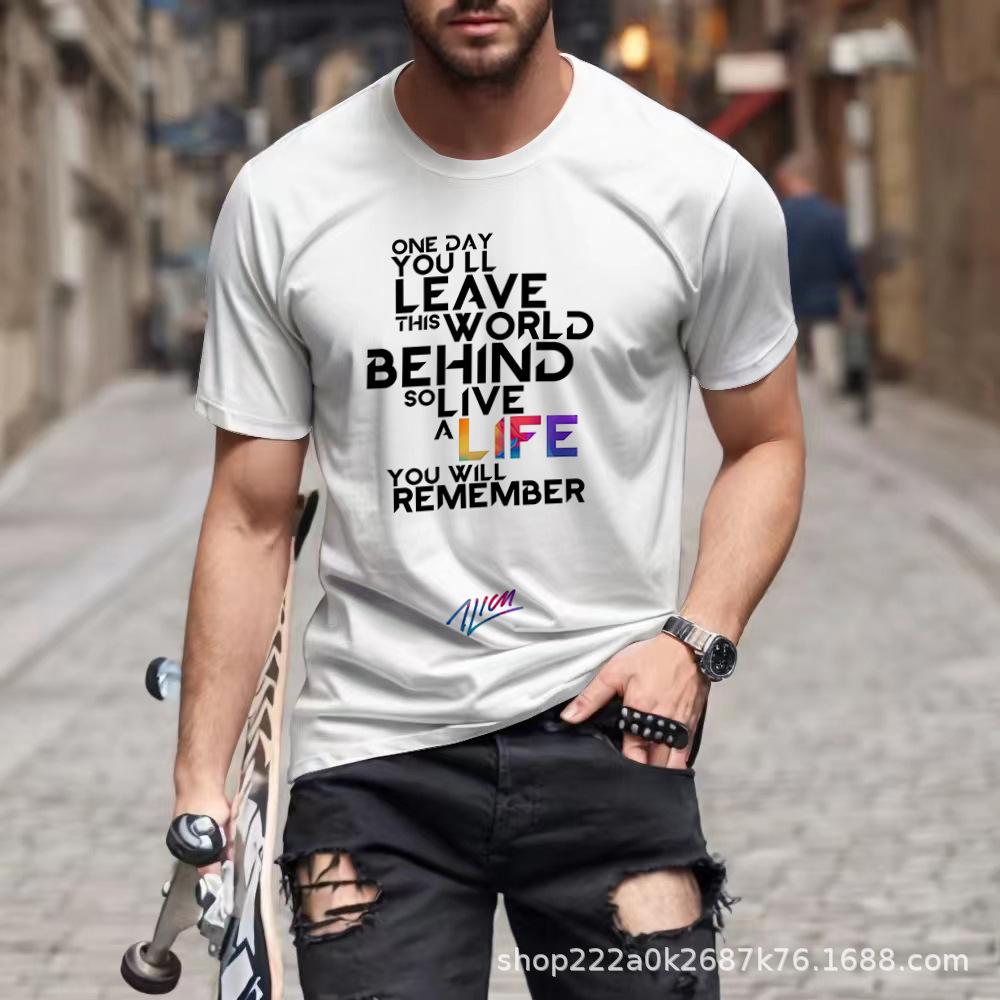 Men's Short-Sleeve 3D Printed Summer New Loose Round-Neck T-Shirt Men's Casual Top