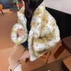 Winter lynx pattern fur women's clothing leopard print fluffy coat new toka plush clothes thick