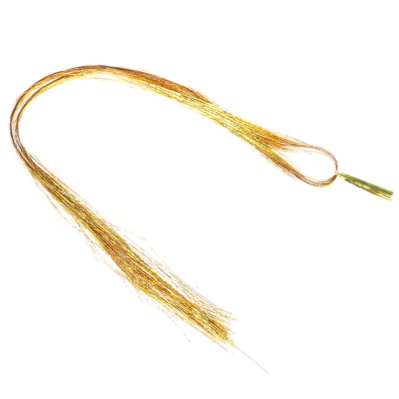 120pcs/lot Bling Hair Secoration Fashion Hair Tinsel Sparkle Glitter Extensions Highlights False Hair Strands Party Accessories